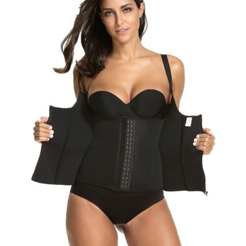 Shapewear Waist Trainer Belly Slimming Sheath Modeling Strap Body Shaper Belt Neoprene Underbust Zipper Corset 6XL