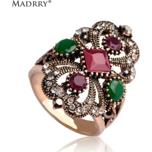 Madrry Rings With Crystals