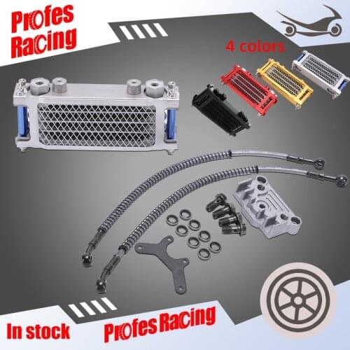 Motorcycle Oil Cooler Cooler Radiator Set Oil Cooling For Motor 50 70 90 110 125 140cc Dirt Bike Monkey DAX Pocket Bike ATV