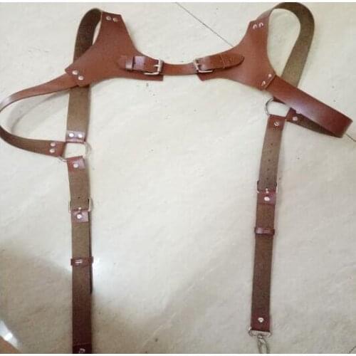 Men Suspenders Vintage PU strap