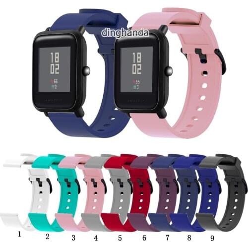 Soft Silicone Strap Watch Band For Huami Amazfit Bip/Bip Lite/Bip S/Bip S Lite/Bip U Series