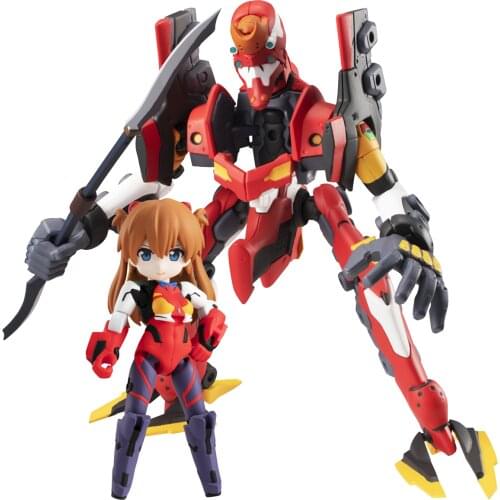 Neon Genesis Evangelion EVA Asuka Langley Soryu with EVANGELION-02 Production Model Joints Movable Action Figure Toys