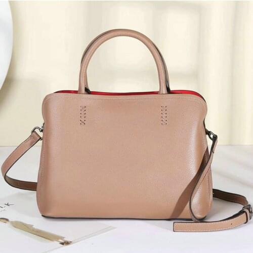 2020 New Trendy Natural Top Layer Cowhide Leather Handbag Messenger Shoulder Bags