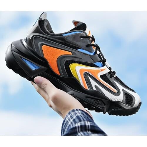 New Style Men Running Shoes Ourdoor Jogging Trekking Sneakers Lace Up Athletic Shoes Comfortable Light Soft Walking Casual Shoes