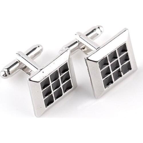 One pair fashion alloy 1.8cm black enamel mens casual cufflinks fit shirt/suit xyc235