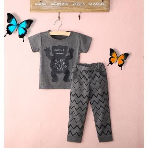 OKLADY 2019 Summer Toddler Infant Boy Lovely Letter you are so cute T-shirt Top + pants Outfit Set Clothes 2pcs Babys Sets