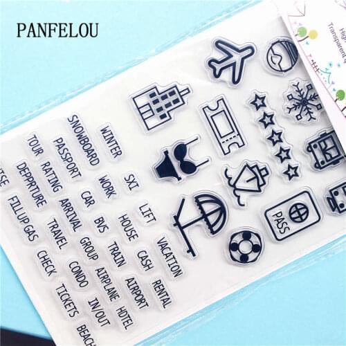 PANFELOU Holiday island pilot Clear Stamp DIY Silicone Seals Scrapbooking/Card Making/Photo Album Decoration Supplies sheets
