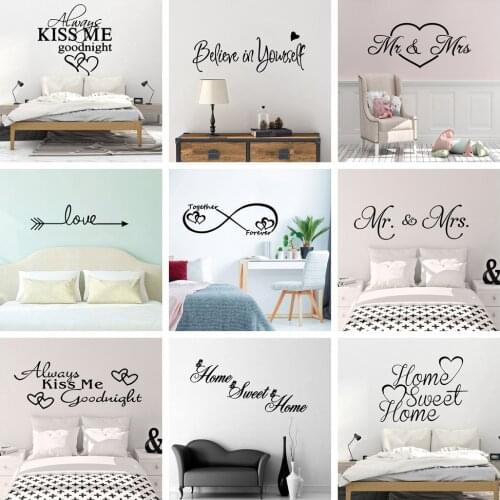 Romantic Love Always Forever Wall Sticker For house Bedroom Decor Living Room Decoration Stickers Wall Decals Decor Mural