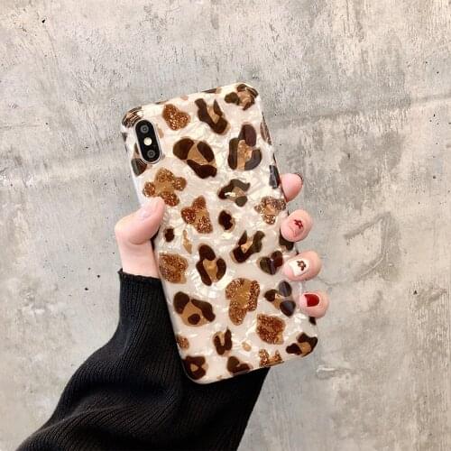 Gimfun Luxury Leopard Print Phone Case for IPhone 11 Soft IMD Marble Silicone Back Cover for Iphone 11 Pro XS Max XR 7 8 Plus