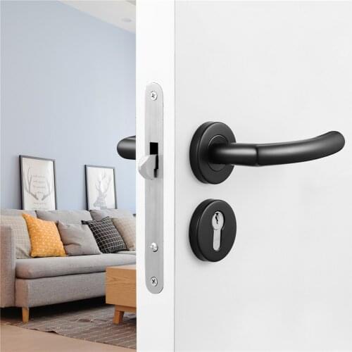 Door Handle Lever with Modern Contemporary Slim Round Design for Home Hallway or Closet Passage