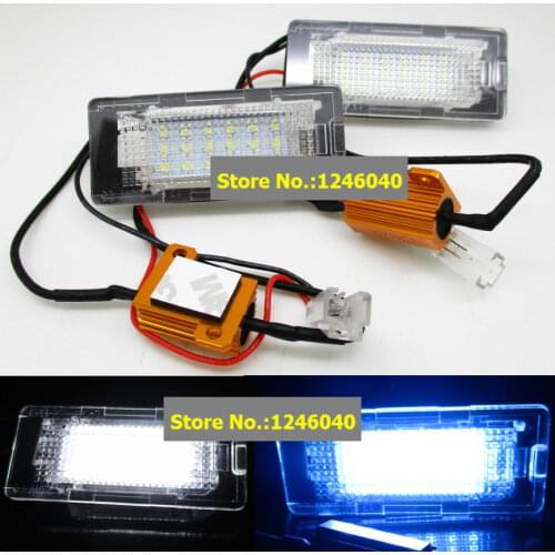 2Pcs Led License Number Plate Light For VW Golf V Plus Passat 3C B6 09-11 B7 2013~ Touran Touareg Polo 6R Sharan Jetta