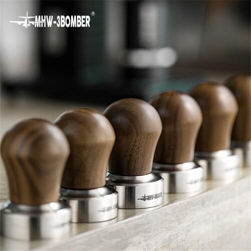 51mm Coffee Tamper Flat/Thread Base Stainless Steel Espresso For Delonghi Powder Hammer Coffee Accessories For Barista Tools
