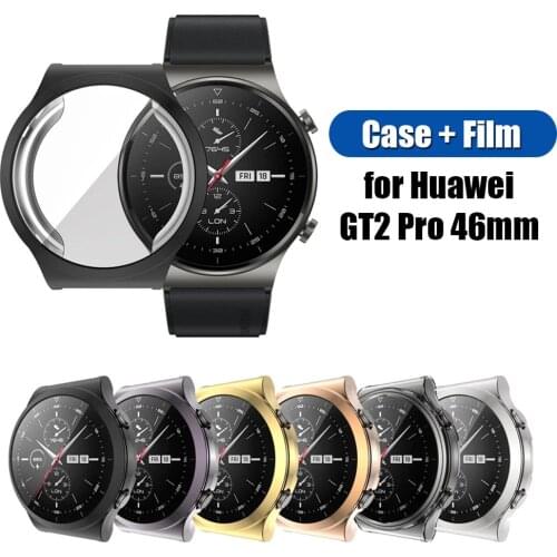 TPU Case For Huawei Watch GT2 Pro 46mm Protective Case With Screen Protector Film Shockproof Anti-Scratch Impact Resistant