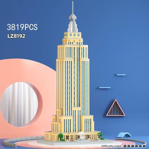 Disney Mickey Around the World micro diamond block America new york Empire State Building model brick toy nanobrick for gifts