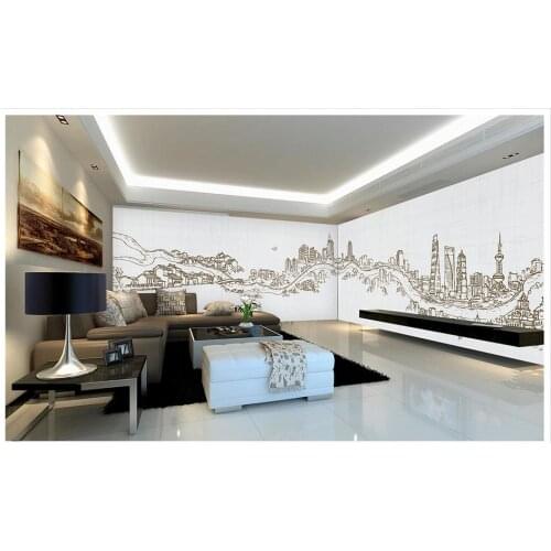 3d wallpaper 3d murals wallpaper for walls 3 d wall paper Hand-painted city road building large murals wall decor room wallpaper