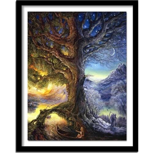 5D Diamond Painting Cross Stitch Full Diamond Painting Home Decor DIY Abstract landscape trees Pattern Diamond Embroidery ASF468