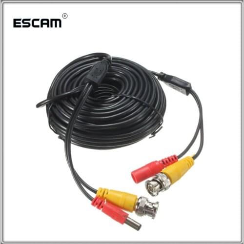 20 meter CCTV Camera Accessories BNC DC Plug Video Power Coaxial Cable for Surveillance camera DVR Kit Length 20m 65ft