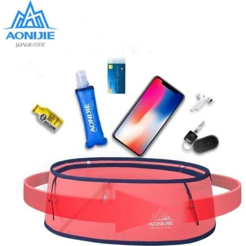 AONIJIE W8101 Hydration Running Belt Waist Packs Travel Money Bag Trail Marathon Gym Workout Fitness Mobile Phone Holder 250ml