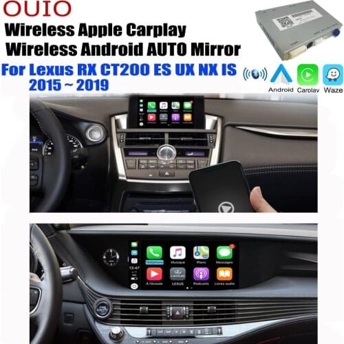 Wireless carplay interface wireless Android Auto Mirror For Lexus RX CT200 ES UX NX IS 2015 ~ 2019 Rear camera Adapter