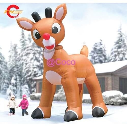 Free air ship to door,6m 20ft Advertising Christmas inflatable Giant inflatable reindeer, cheap custom make inflatable deer