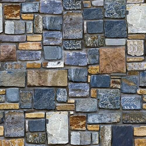 Home Decor 3D PVC Wood Grain Wall Stickers Paper Brick Stone wallpaper Rustic Effect Self-adhesive Home Decor Sticker Room