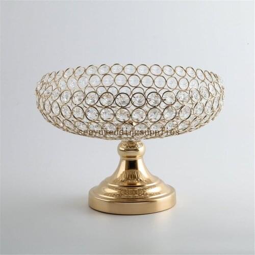 30days sent)Crystal Candle Holders Metal Candlestick Flower Vase Table Centerpiece Event Flower Rack Road Lead Wedding sen01292