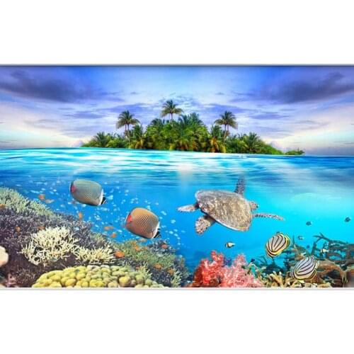 3d wallpaper custom mural non-woven wall sticker Tropical Marine world 3 d TV setting wall painting photo wallpaper for walls 3d