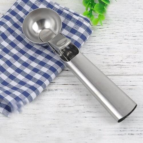 Stainless Steel Ice Cream Scoop Ice Ball Maker Frozen Yogurt Cookie Dough Meat Balls Rice Dishes Ice Cream Spoon Tools