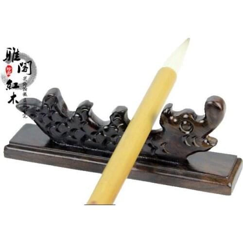 The new factory direct mahogany wood calligraphy brush pen resting seat carriage paper stationery school supplies