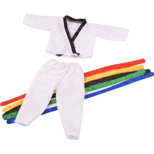 New Fashion Doll Clothes Taekwondo For Children best Birthday Gift For 18 Inch American Doll & 43 Cm Born Doll For Generation T