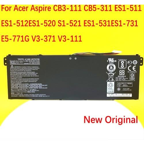 Original AC14B8K New For Acer Aspire E3-111 E3-112 CB3-111 CB5-311 ES1-511 ES1-512 E5-771G V3-111 V3-371 ES1-711 Laptop Battery