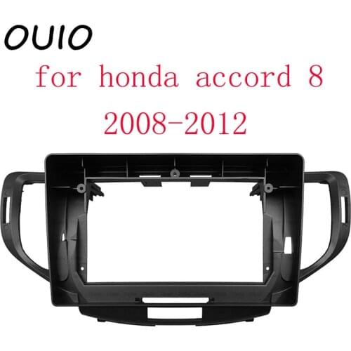 OUIO 9 inch car dashboard Double Din DVD frame decoration kit dashboard panel suitable for honda accord 8 2008-2012 frame