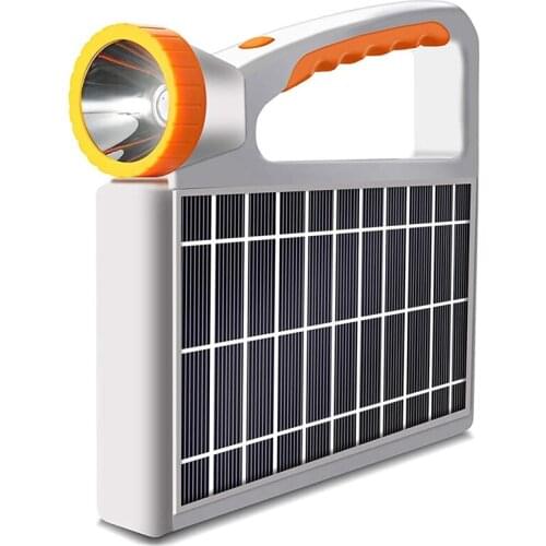 Handheld Solar LED Rechargeable Flashlight Multifunction Solar Lights Outdoor Camping Lantern LED Torch