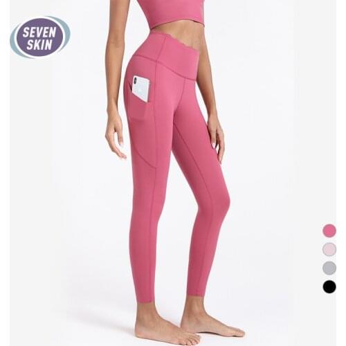 SEVEN SKIN Women Seamless Tights Gym Sport Workout Yoga Leggings High Waist Elastic Push Up Pants Running Fitness Yoga Sportwear