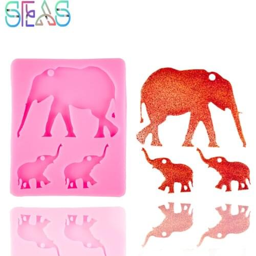Elephant Shape Earrings Silicone Molds , Animal Resin Epoxy Crafting Mold , Silicon Mould for Epoxy Jewellery Making