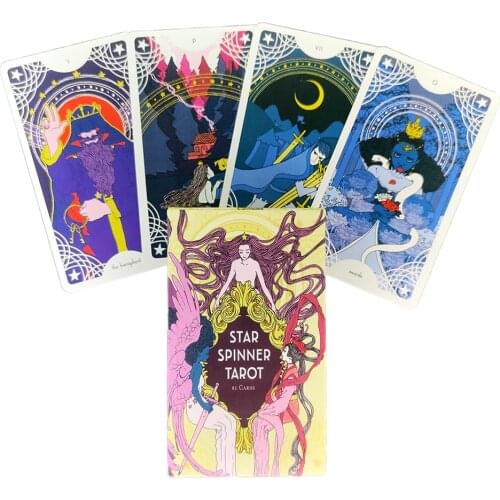 Star Spinner Tarot Cards And PDF Guidance Divination Deck Entertainment Partys Board Game Supports Wholesale 81 Sheets/Box