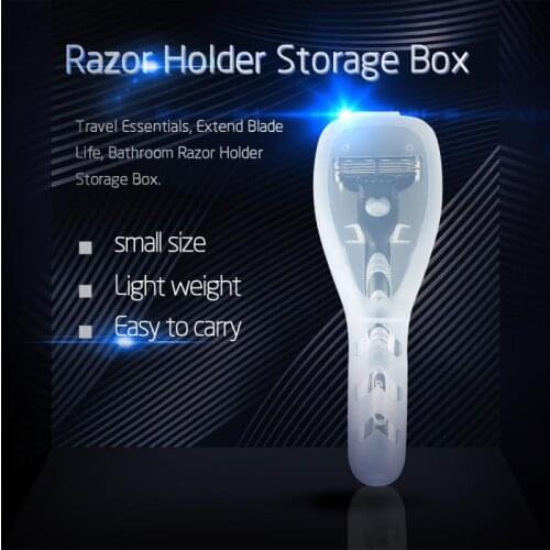 1PC Practical Portable Travel Mens Razor Case Plastic Razor Blades Storage Box Shaving Machine Container Holder Shaver Box Tool