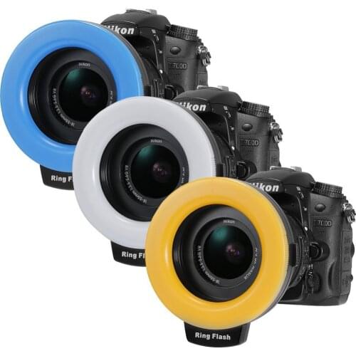 1 Piece RF-550D 48pcs LED Macro Ring Flash Speedlite Light With 8 Adapter Ring For Canon Nikon Pentax Olympus Fujifilm Camera