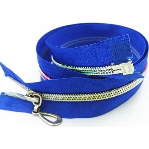 10/20 Pcs Nylon Colorful Tooth Gradient 5# Opening Zipper 60Cm (24 Inches)