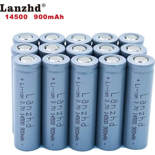 15PCS 3.7V 900mah 14500 Li-ion Battery rechargeable battery 14500 battery For RC Toy shaver LED light powerbank remote control