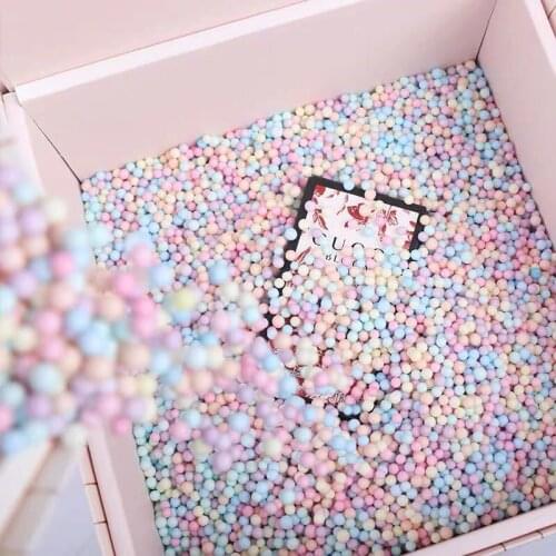 2-3.5mm Ma Caron color round foam ball DIY handmade slime material box makeup bucket filling accessories