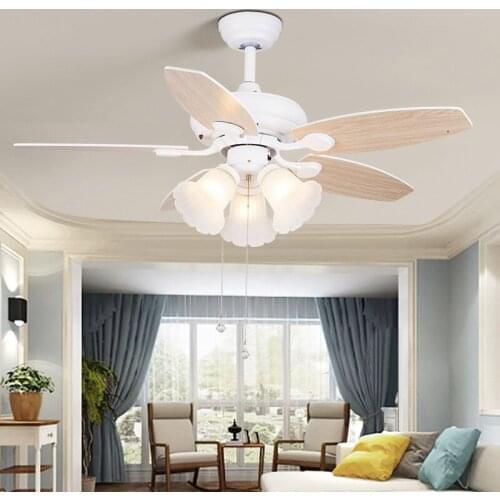 American country idyllic ceiling fan lamp European antique electric fan lamp living room dining room fan lamp glass ceiling fan