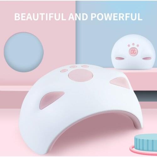 Venalisa Nail Cat Style LED Lamp, Nail Lamp 60W Nail Dryer, UV Lamp for Curing Gel Nail Polish, with Motion Sensor LCD Display