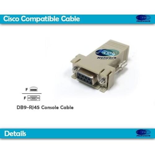 DB9 Female to RJ45 Female adapter CAB-9AS-FDTE for Cisco compatible converter adapter