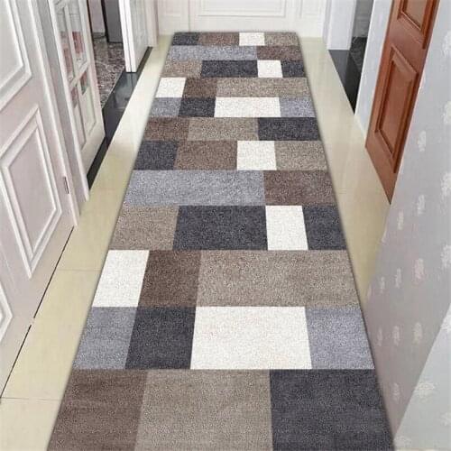 Long Stair Carpet Nordic Home Bedroom Hallway Carpet Corridor Rug Geometric Aisle Floor Mat Bedside Window Rugs Long Carpet