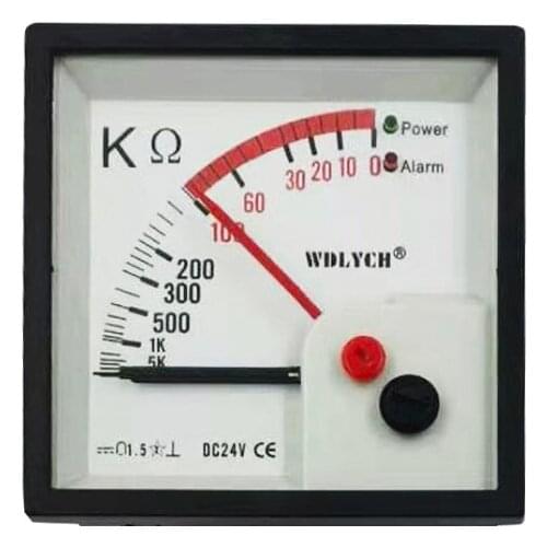 F72 marine insulated megger voltage power supply DC24 V with alarm red pointer meter megawatt meter 1 K Ω 5k Ω Waterproof and fl