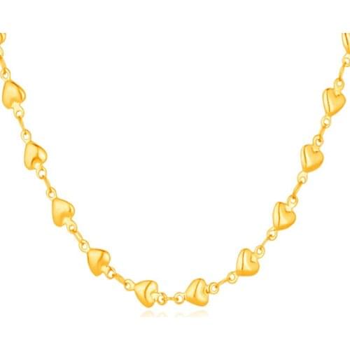 Kpop Heart Necklace Trendy Women Jewelry Gold Color Stainless Steel Romantic Gift For Lover Women Chain Necklaces N222