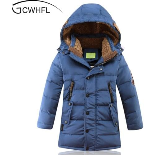 -30 Degree Childrens Winter Jackets Duck Down Padded Children Clothing New Big Boys Warm Winter Down Coat Thickening Outerwear
