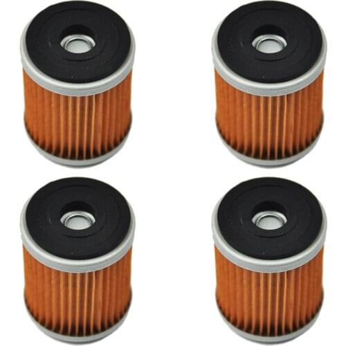 4pcs Motorcycle Oil Filter for Yamaha YFM350 YFP350 YFM400 TT-R250 WR250 YZ250 WR400 YZ400 WR426 YZ426 TM 250 450 660 4T