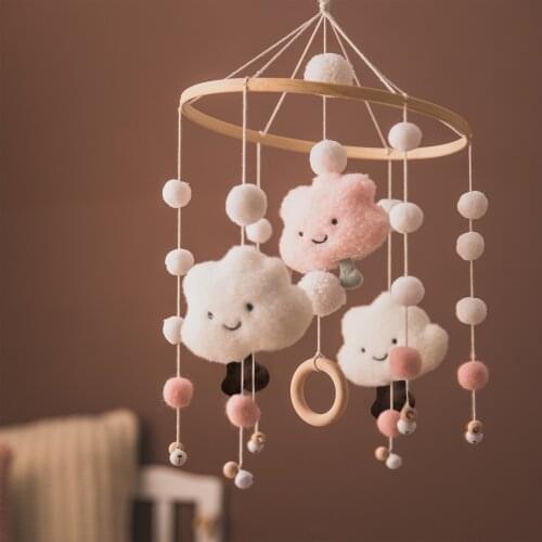 Cloud cartoon bed bell crib mobile rattle baby cradle stroller perception toys music toys 0-12 months childrens room decoration